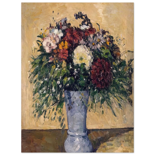 Flowers In A Blue Vase by Paul Cézanne – art poster, view 2
