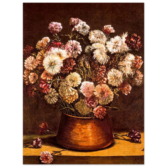 Still Life With Flowers In Copper Bowl by Giorgio de Chirico – art poster, view 2