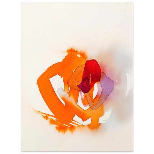 Untitled Orange Red And Purple by Luis Feito – art poster, view 2