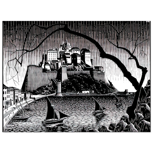 Citadel Of Calvi Corsica by M.C. Escher – art poster, view 2