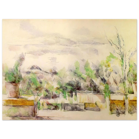 The Garden Terrace At Les Lauves by Paul Cézanne – art poster, view 2