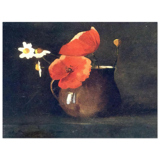 Flowers In Green Vase by Odilon Redon – art poster, view 2