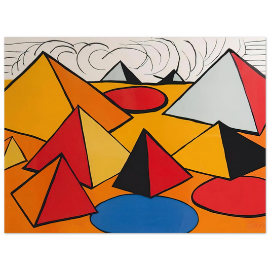 Pryamids And Clouds by Alexander Calder (1970) – art poster, view 2