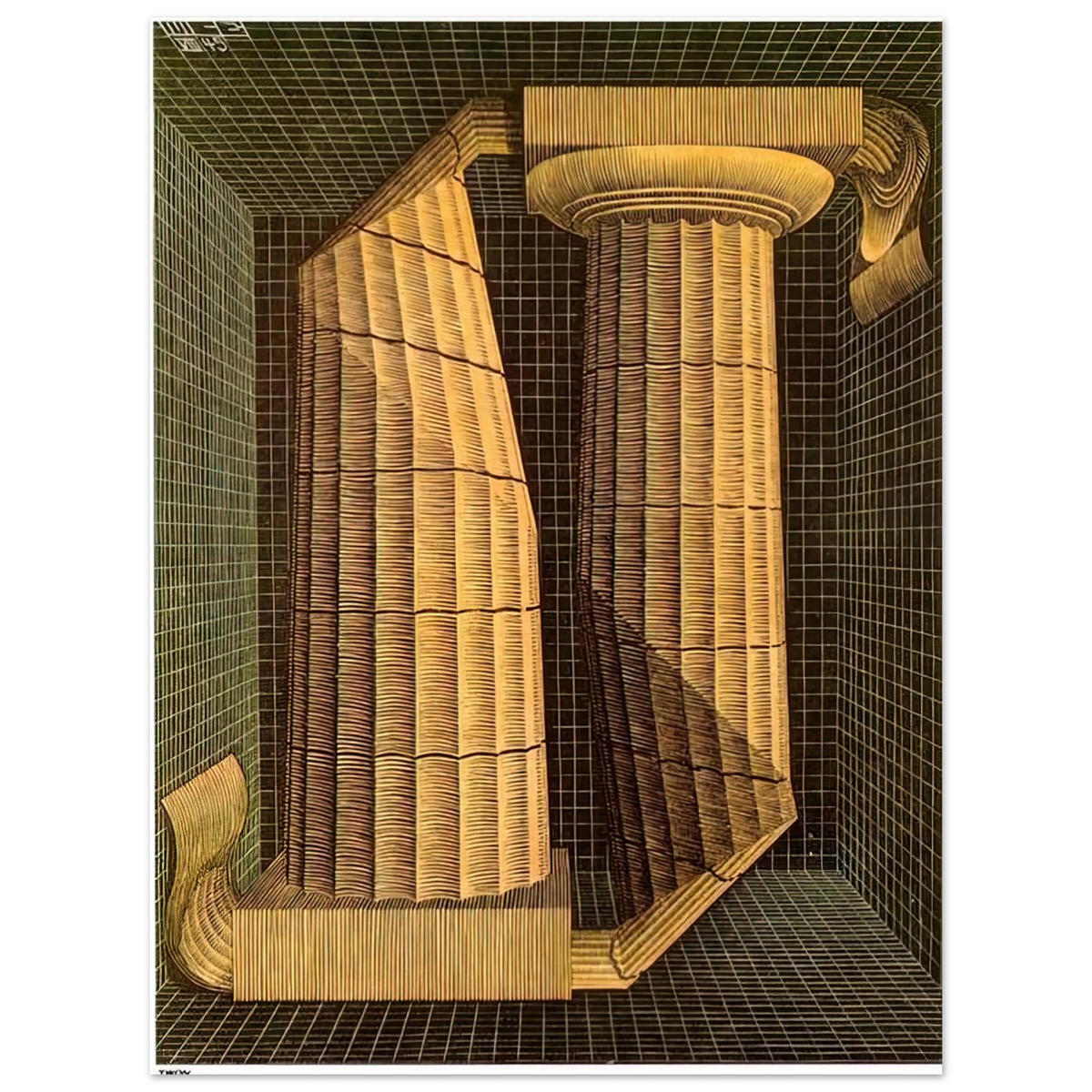 Doric Columns by M.C. Escher – art poster