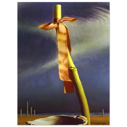 Pink Knot And Shell On The Seashore by Salvador Dali – art poster, view 2