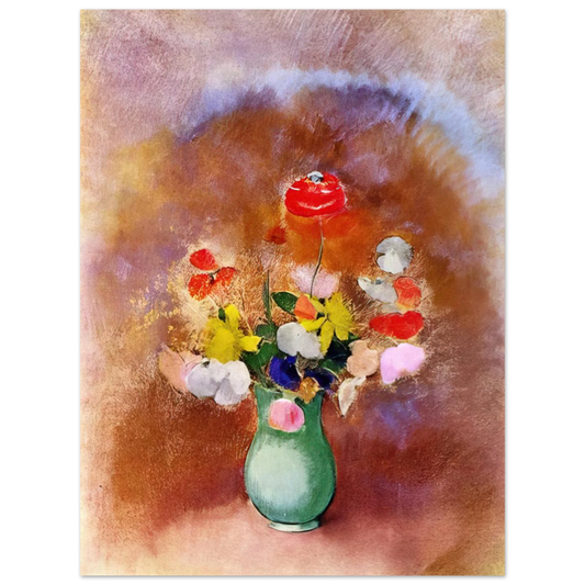Poppies In A Vase by Odilon Redon – art poster, view 2