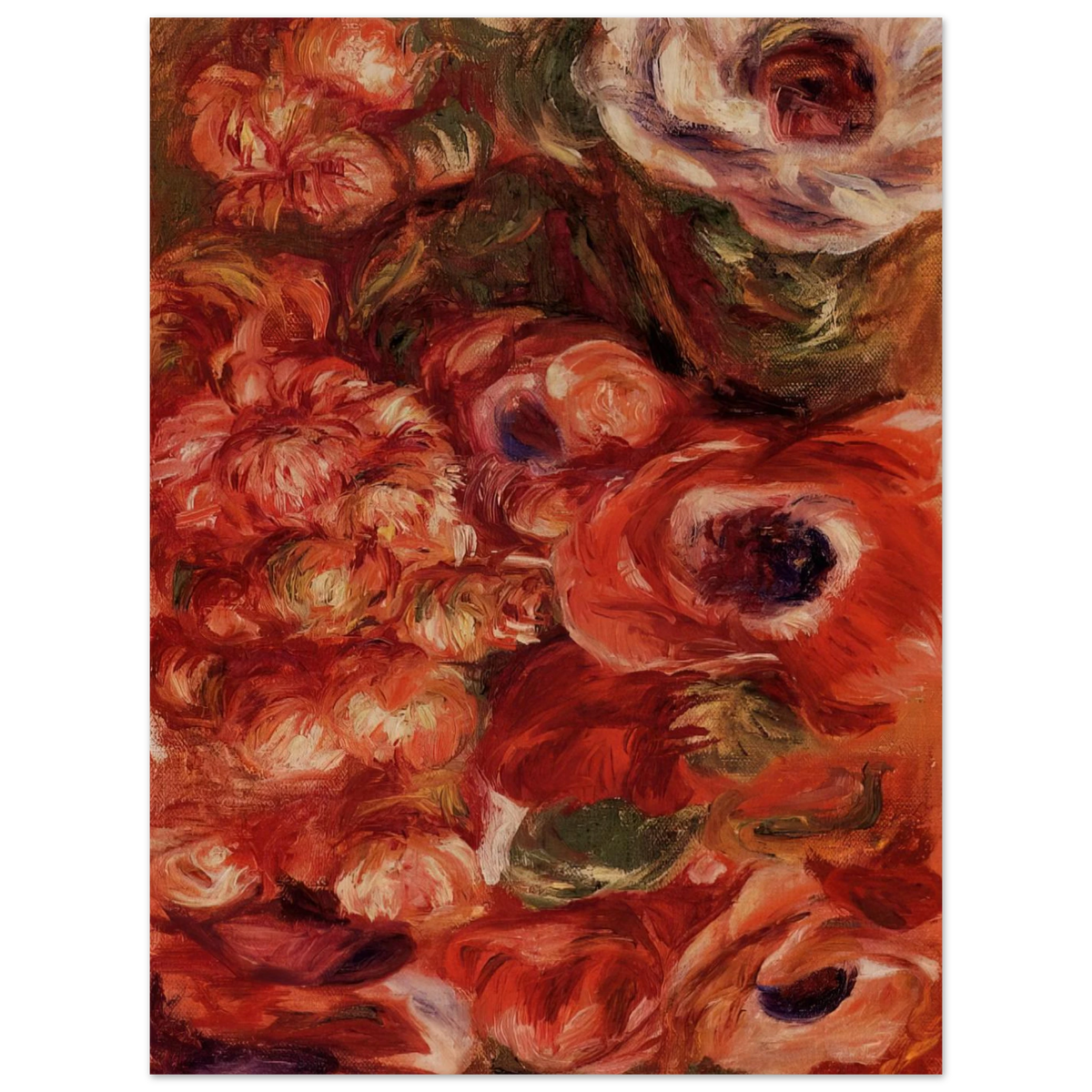 Anemonies by Pierre-Auguste Renoir – art poster