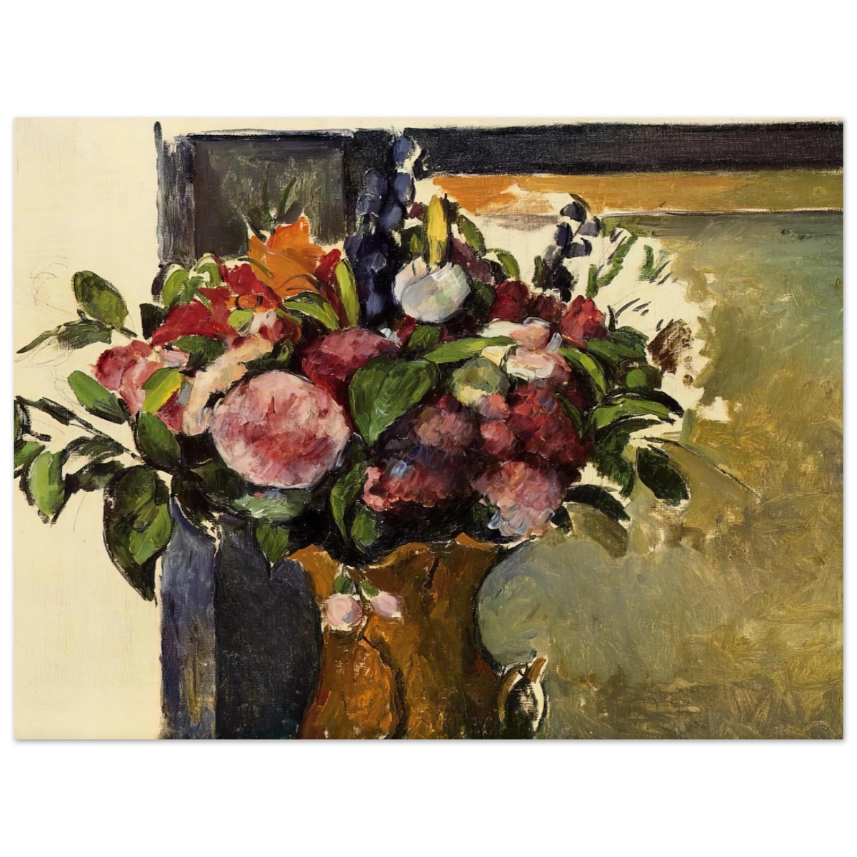 Flowers In A Vase by Paul Cézanne – art poster