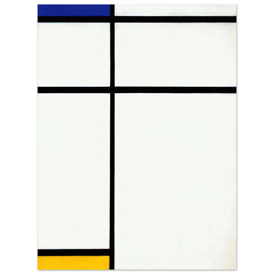 Composition Iii With Blue, Yellow And White by Piet Mondrian – art poster, view 2
