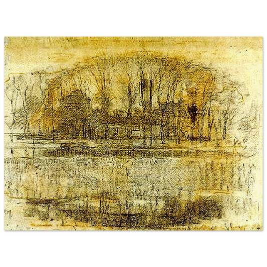 Geinrust Farm, Compositional Study by Piet Mondrian – art poster, view 2