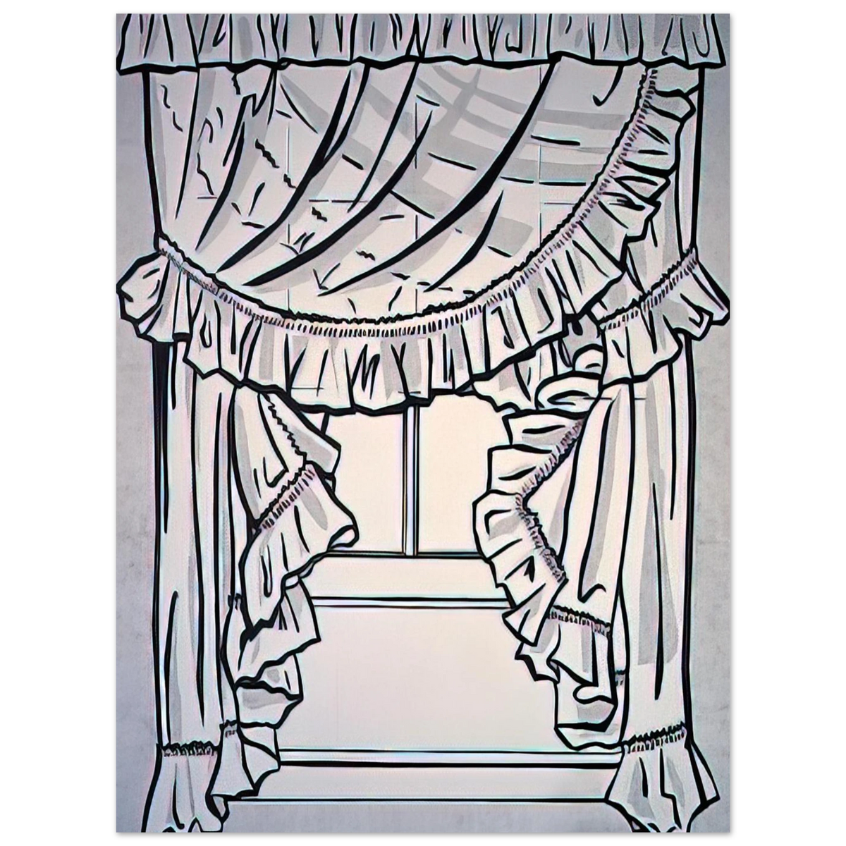 Curtains by Roy Lichtenstein (1962) – art poster