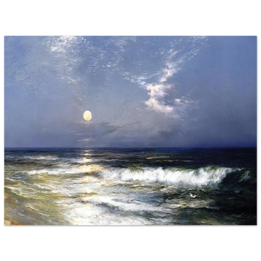 Moonlit Seascape by Thomas Moran – art poster, view 2