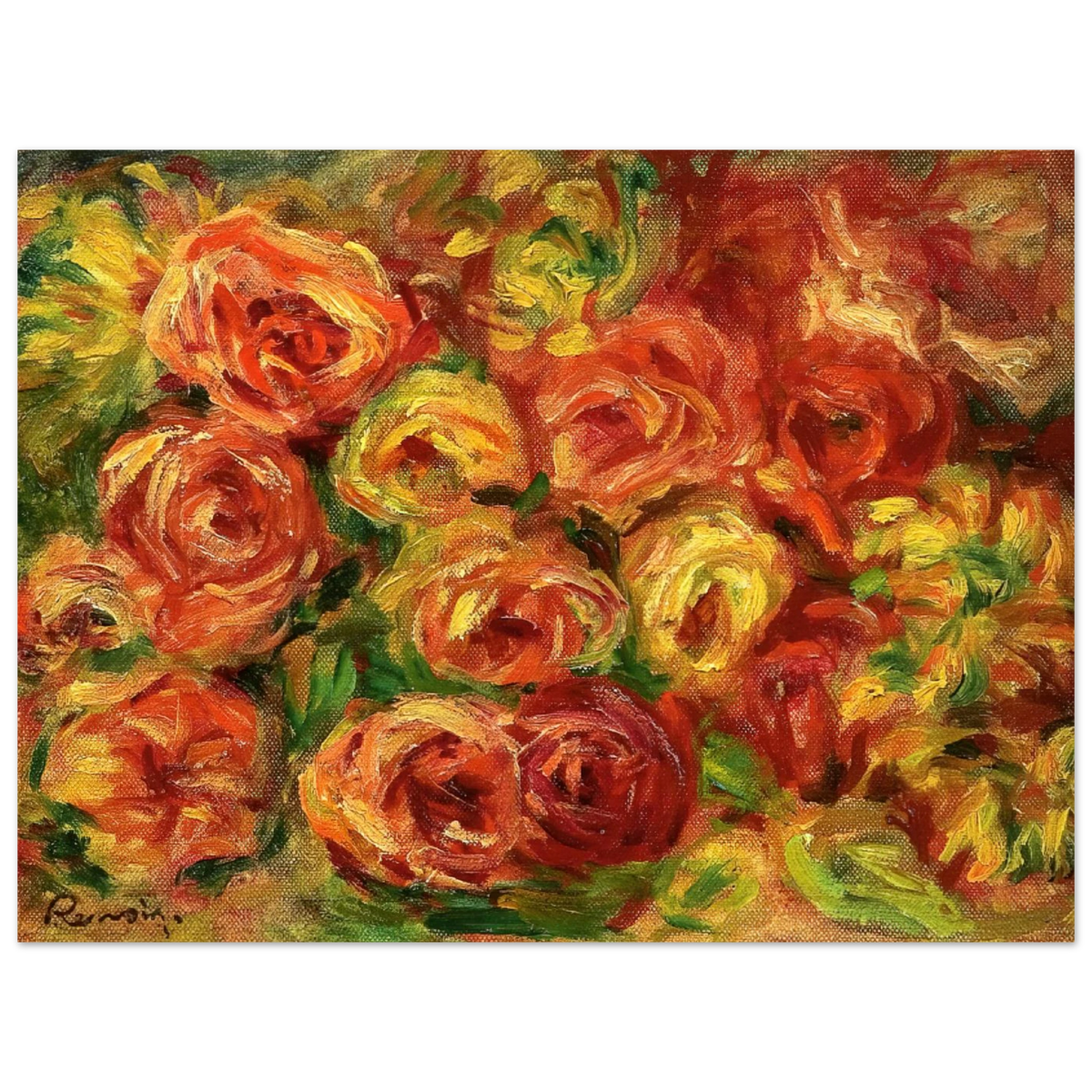 Armful Of Roses by Pierre-Auguste Renoir – art poster