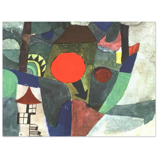 With The Setting Sun by Paul Klee (1919) – art poster, view 2