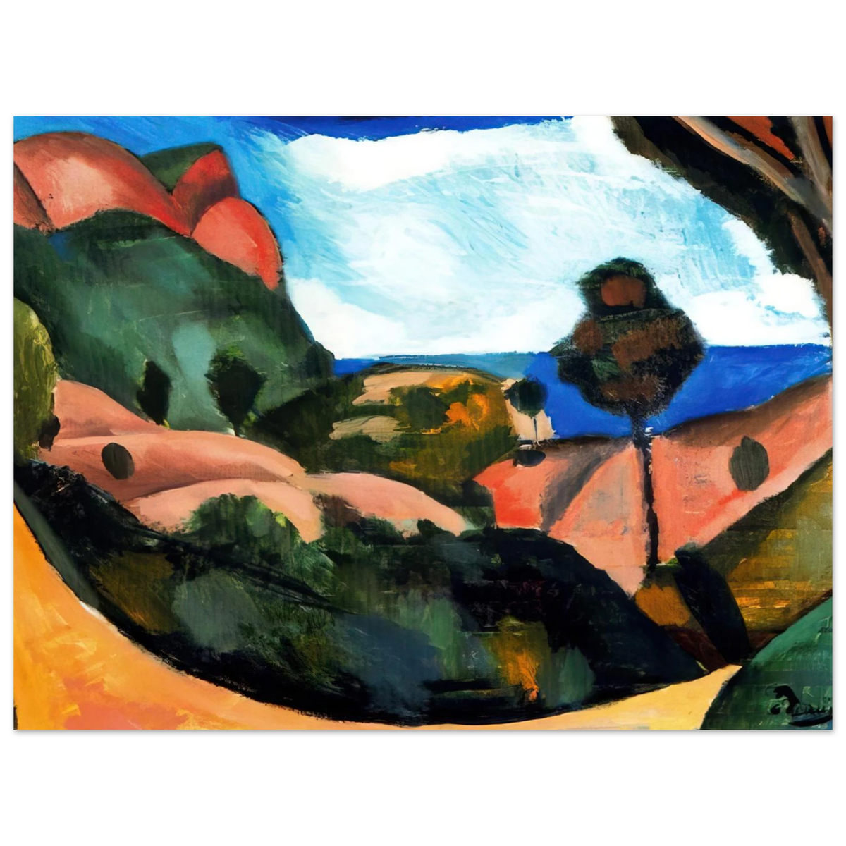 Landscape by Andre Derain (1907) – art poster