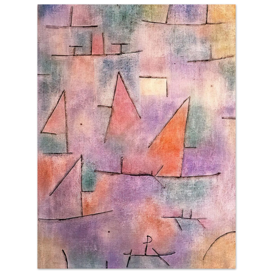 Harbour With Sailing Ships by Paul Klee (1937) – art poster, view 2