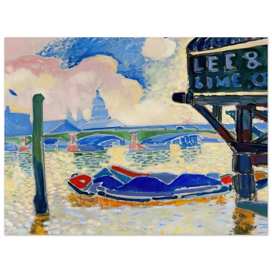 Barges On The Thames 0 by Andre Derain (1906) – art poster, view 2