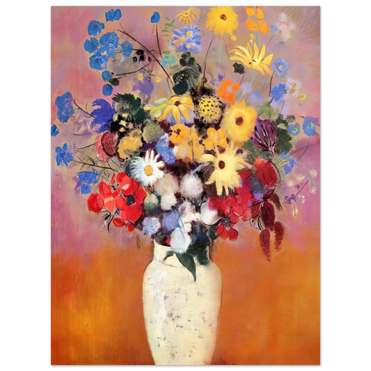 White Vase With Flowers by Odilon Redon (1916) – art poster, view 2