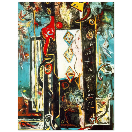 Male And Female by Jackson Pollock – art poster, view 2