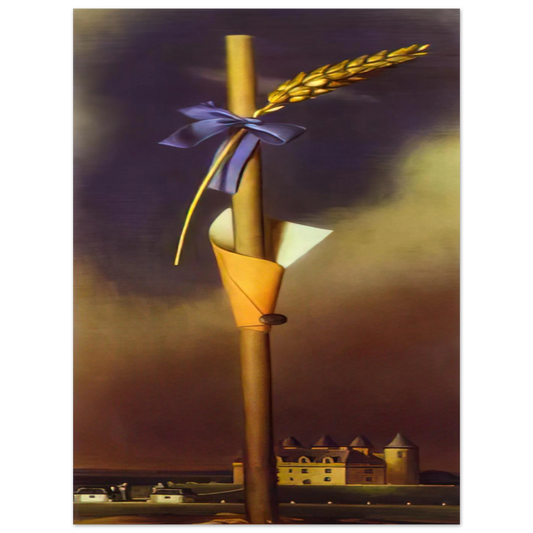 Blue Knot And Ear Of Wheat Next To The Castle by Salvador Dali – art poster, view 2