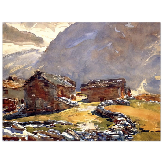 Simplon Pass Chalets by John Singer Sargent – art poster, view 2