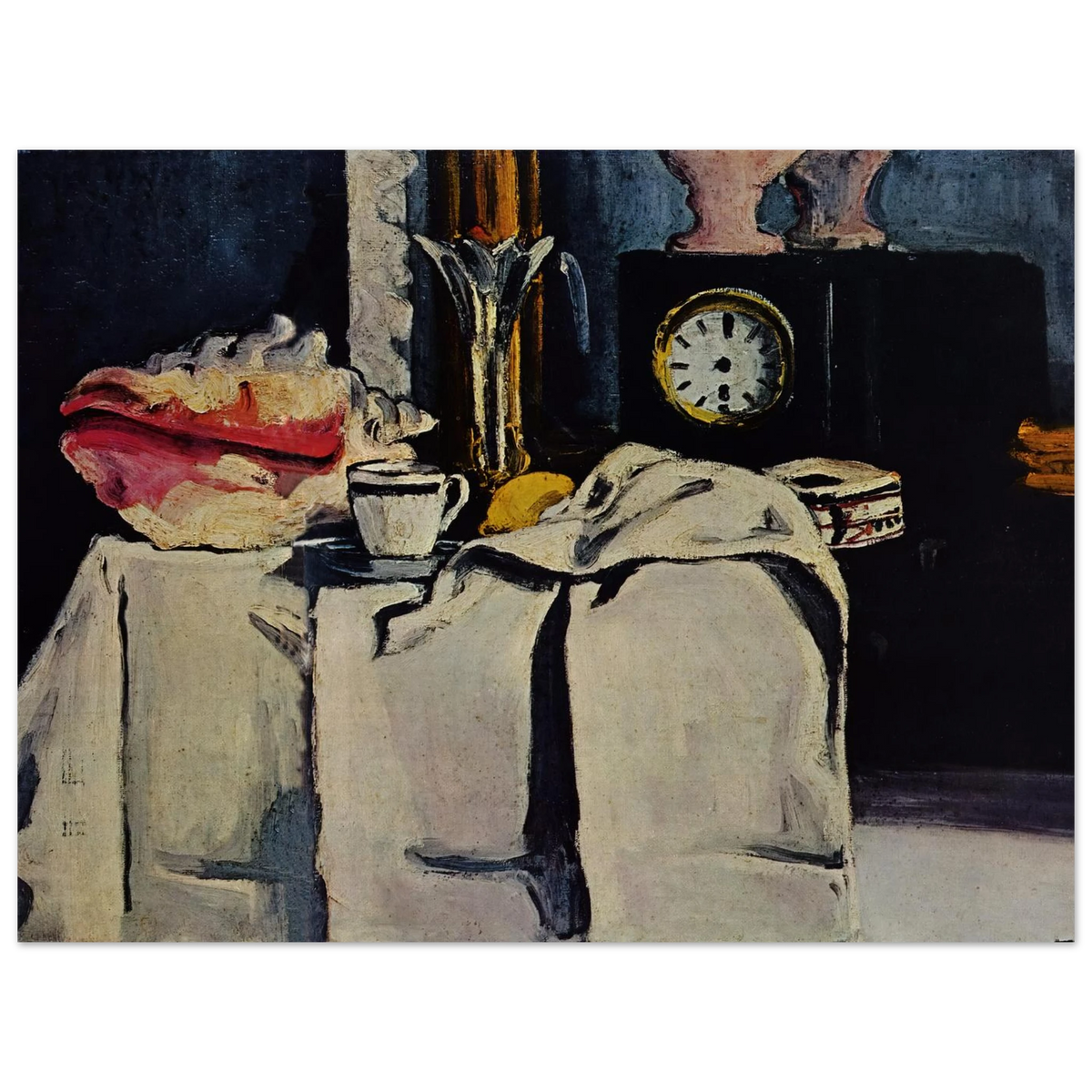 The Black Marble Clock by Paul Cézanne – art poster