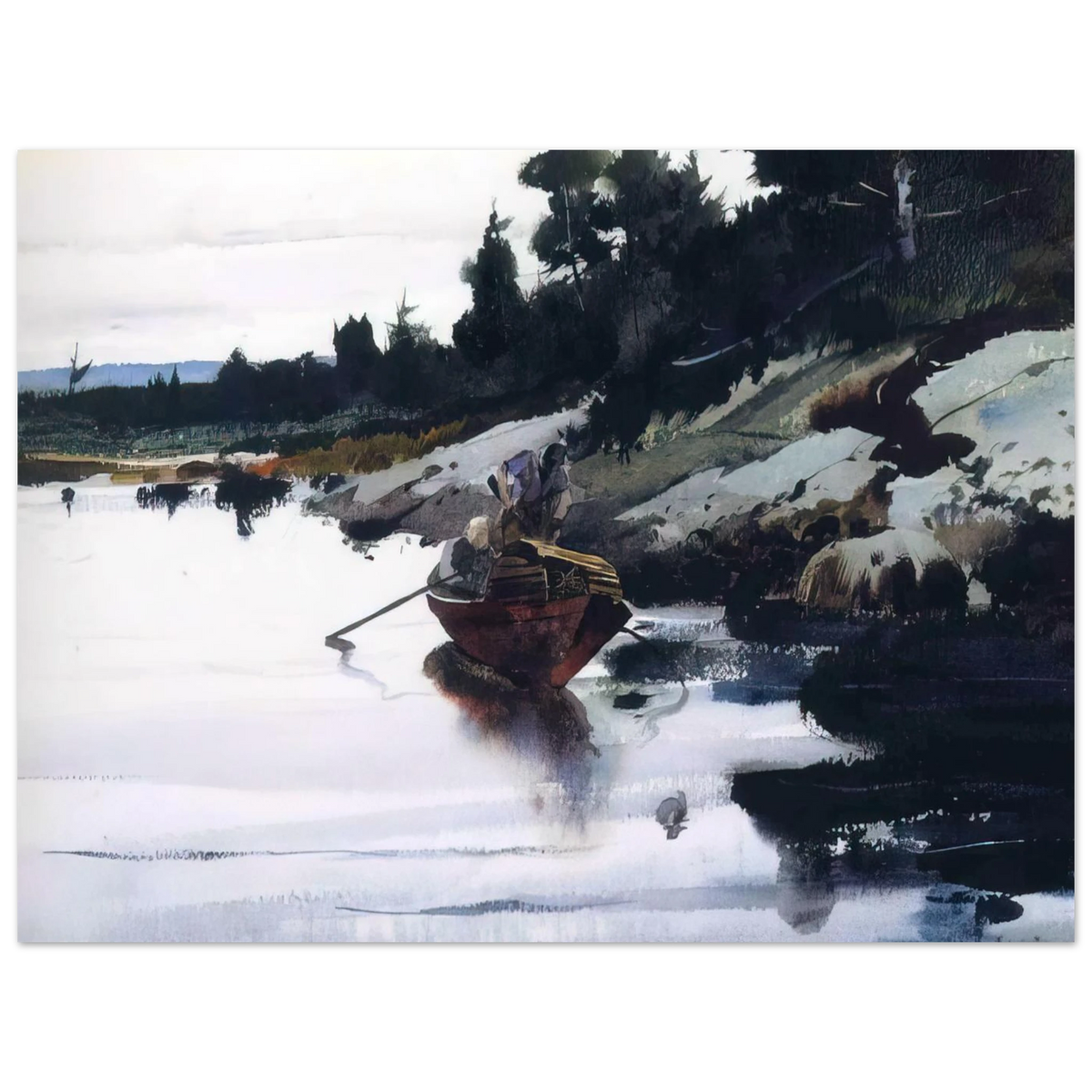 Turkey Cove Ledge by Andrew Wyeth – art poster