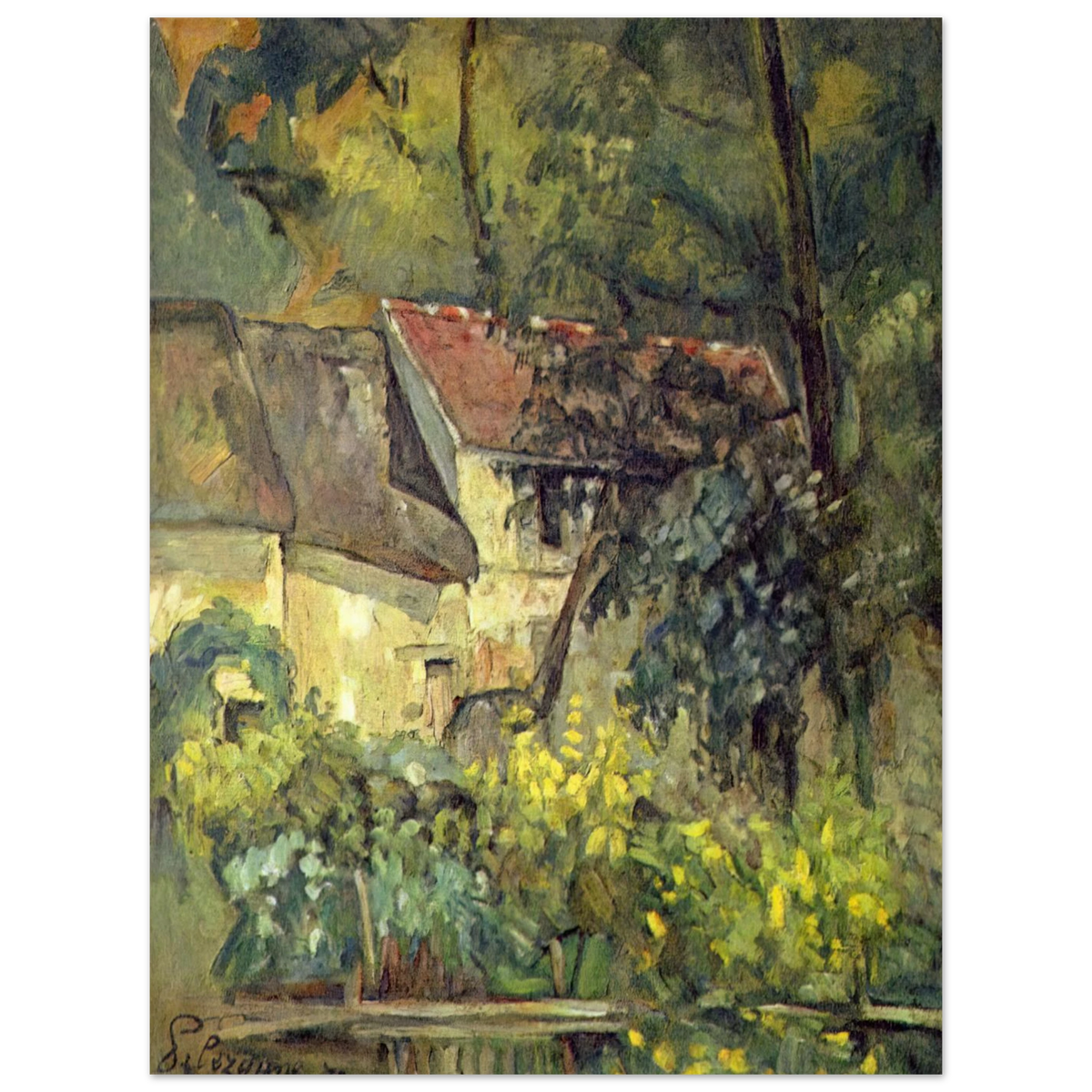 The House Of Pere Lacroix In Auvers by Paul Cézanne – art poster