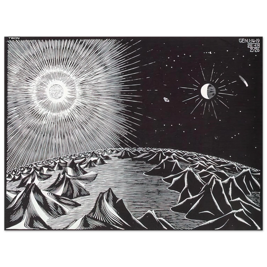 The 4th Day Of The Creation by M.C. Escher – art poster, view 2
