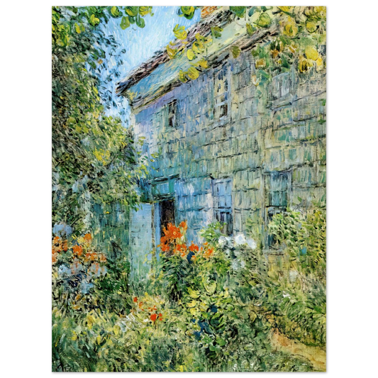 Old House And Garden, East Hampton by Childe Hassam – art poster, view 2