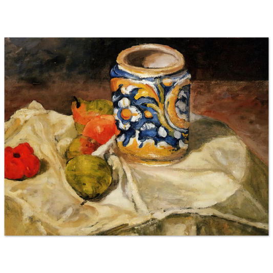 Still Life With Italian Earthenware Jar by Paul Cézanne – art poster, view 2