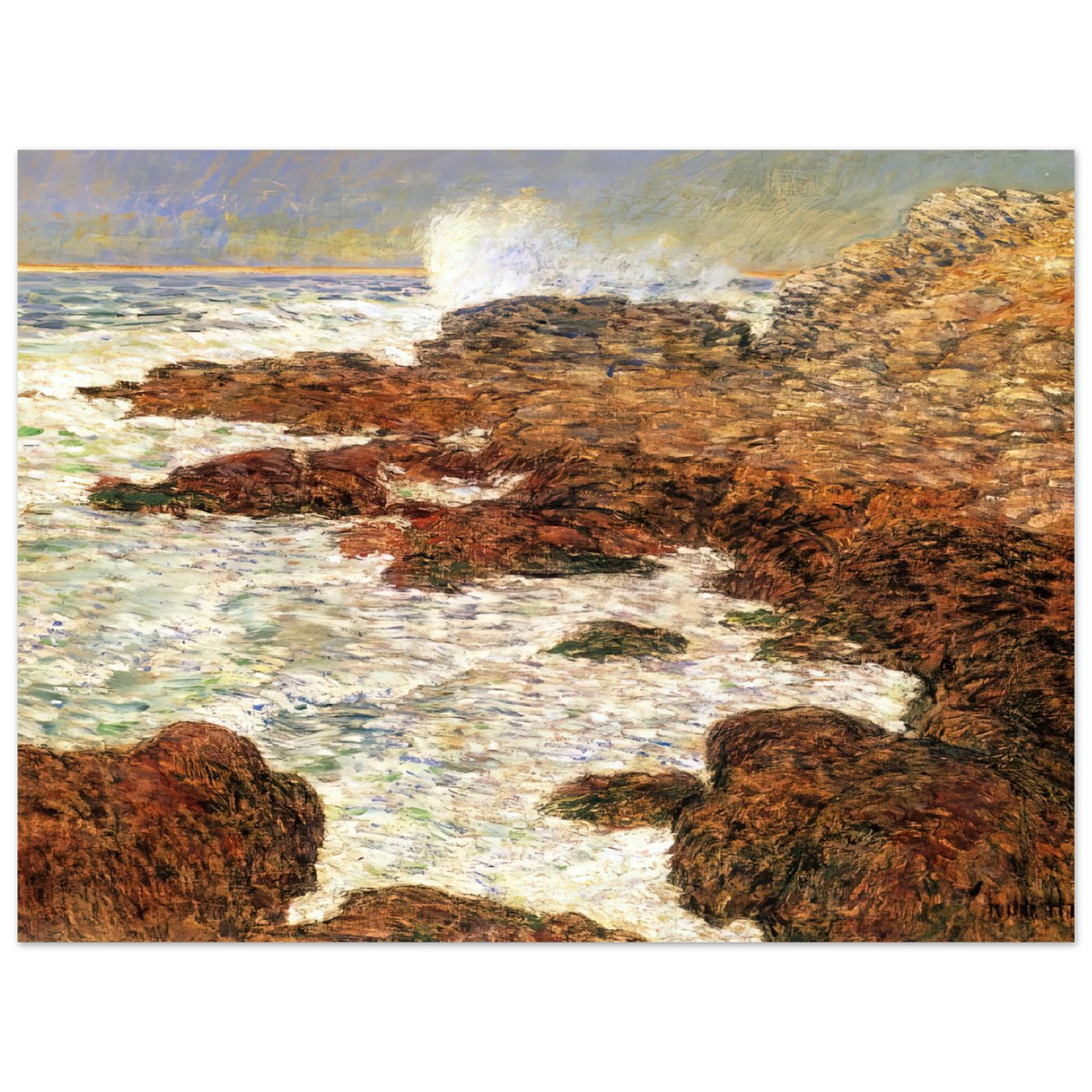 Seaweed And Surf, Appledore by Childe Hassam – art poster