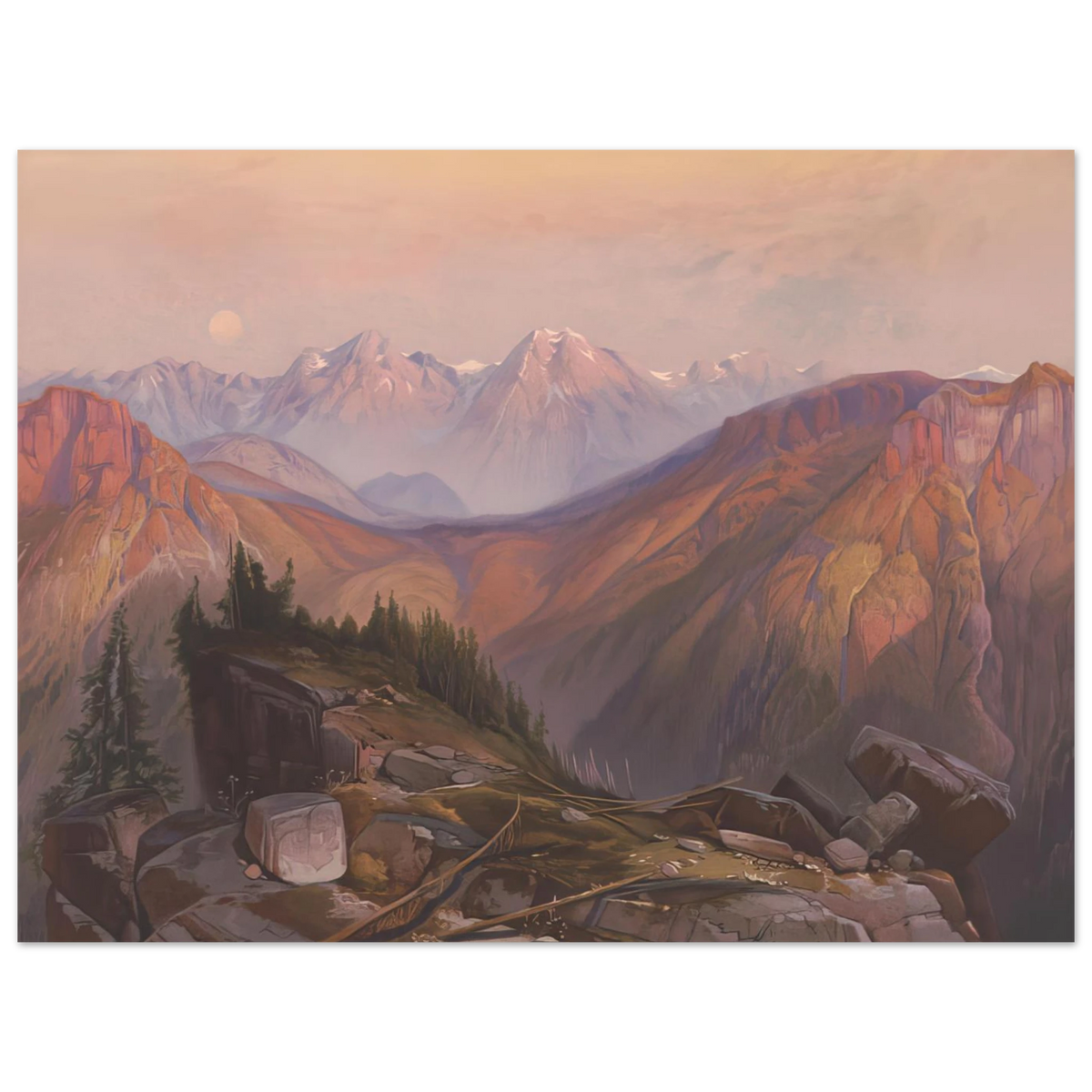 Lower Yellowstone Range by Thomas Moran – art poster