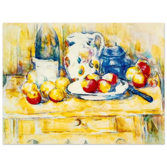 Still Life With Apples, A Bottle And A Milk Pot by Paul Cézanne – art poster, view 2