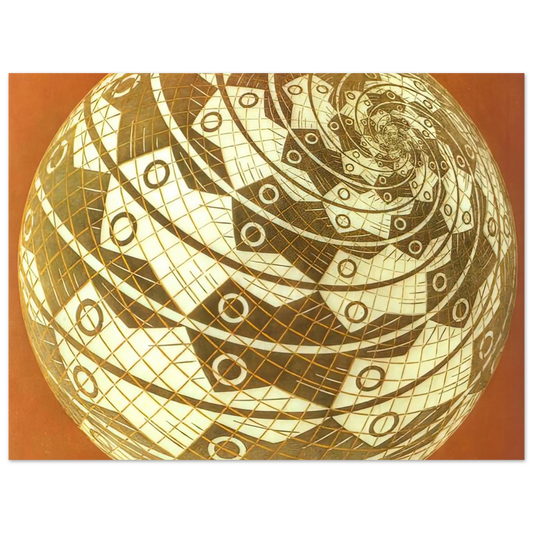 Sphere Surface With Fishes Colour by M.C. Escher – art poster, view 2