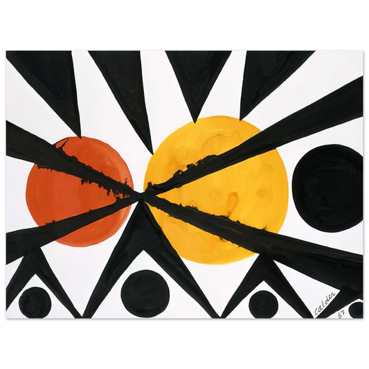 Across The Orange Moons by Alexander Calder (1967) – art poster, view 2