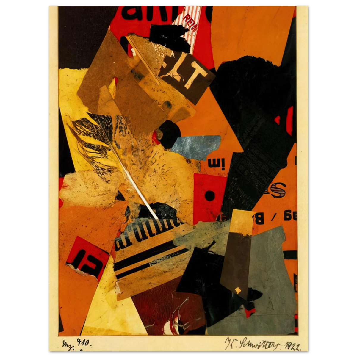 Something Or Other by Kurt Schwitters (1922) – art poster