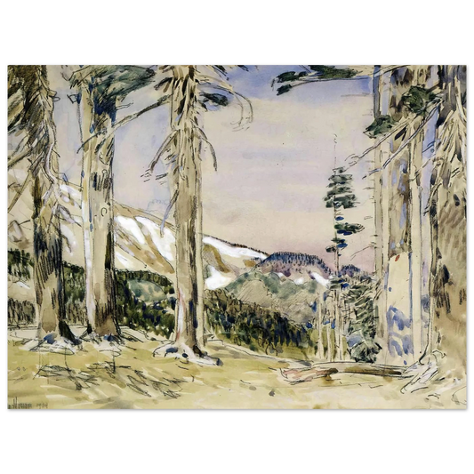 End Of Timberline, Mt. Hood by Childe Hassam – art poster, view 2