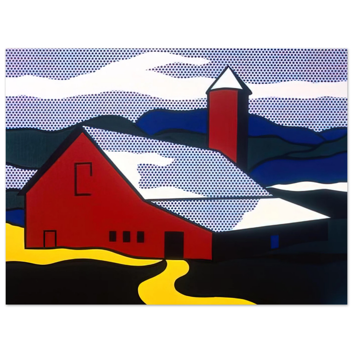 Red Barn II by Roy Lichtenstein (1969) – art poster
