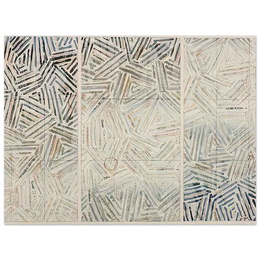 Between The Clock And The Bed by Jasper Johns (1989) – art poster, view 2