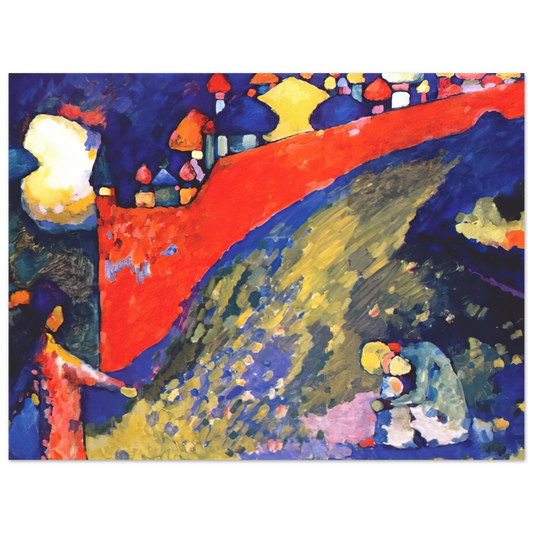 Red Wall Destiny by Wassily Kandinsky (1909) – art poster, view 2