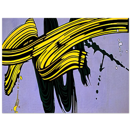 Yellow And Green Brushstrokes by Roy Lichtenstein (1966) – art poster, view 2