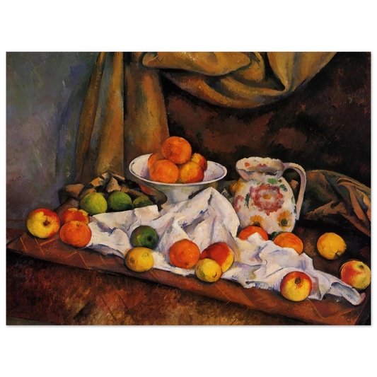 Fruit Bowl, Pitcher And Fruit by Paul Cézanne – art poster, view 2