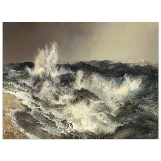 The Much Resounding Sea by Thomas Moran – art poster, view 2