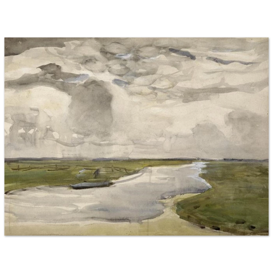 Meandering Landscape With River by Piet Mondrian – art poster, view 2