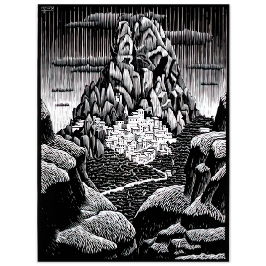 Pentedattilo Calabria January by M.C. Escher (1930) – art poster, view 2