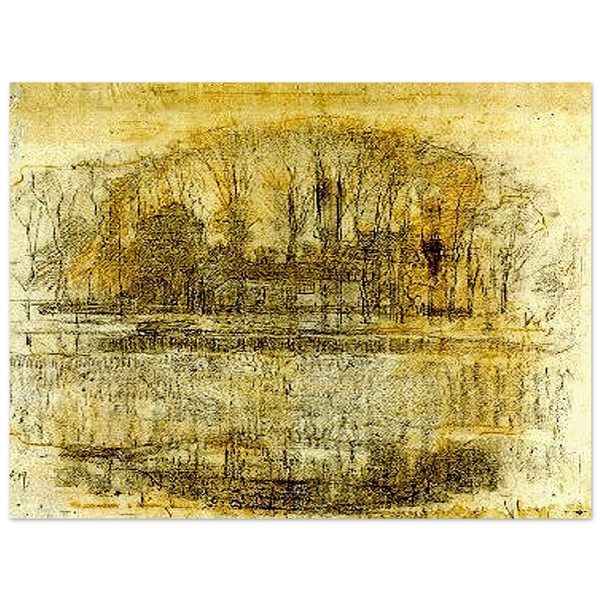 Geinrust Farm, Compositional Study by Piet Mondrian – art poster