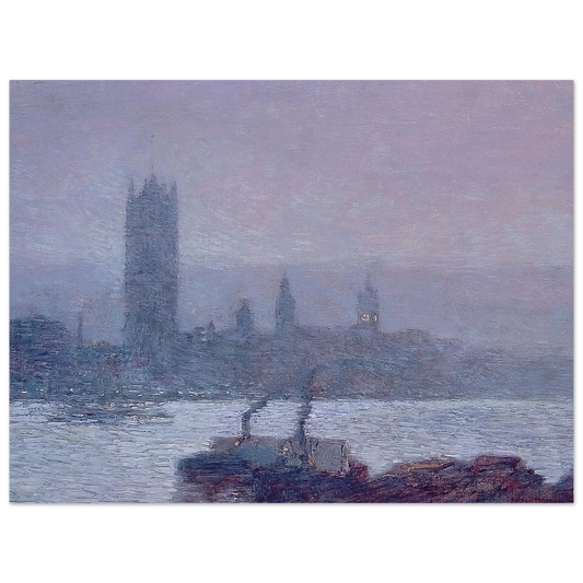 Houses Of Parliament, Early Evening by Childe Hassam – art poster, view 2