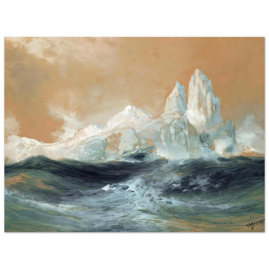 Icebergs by Thomas Moran – art poster, view 2