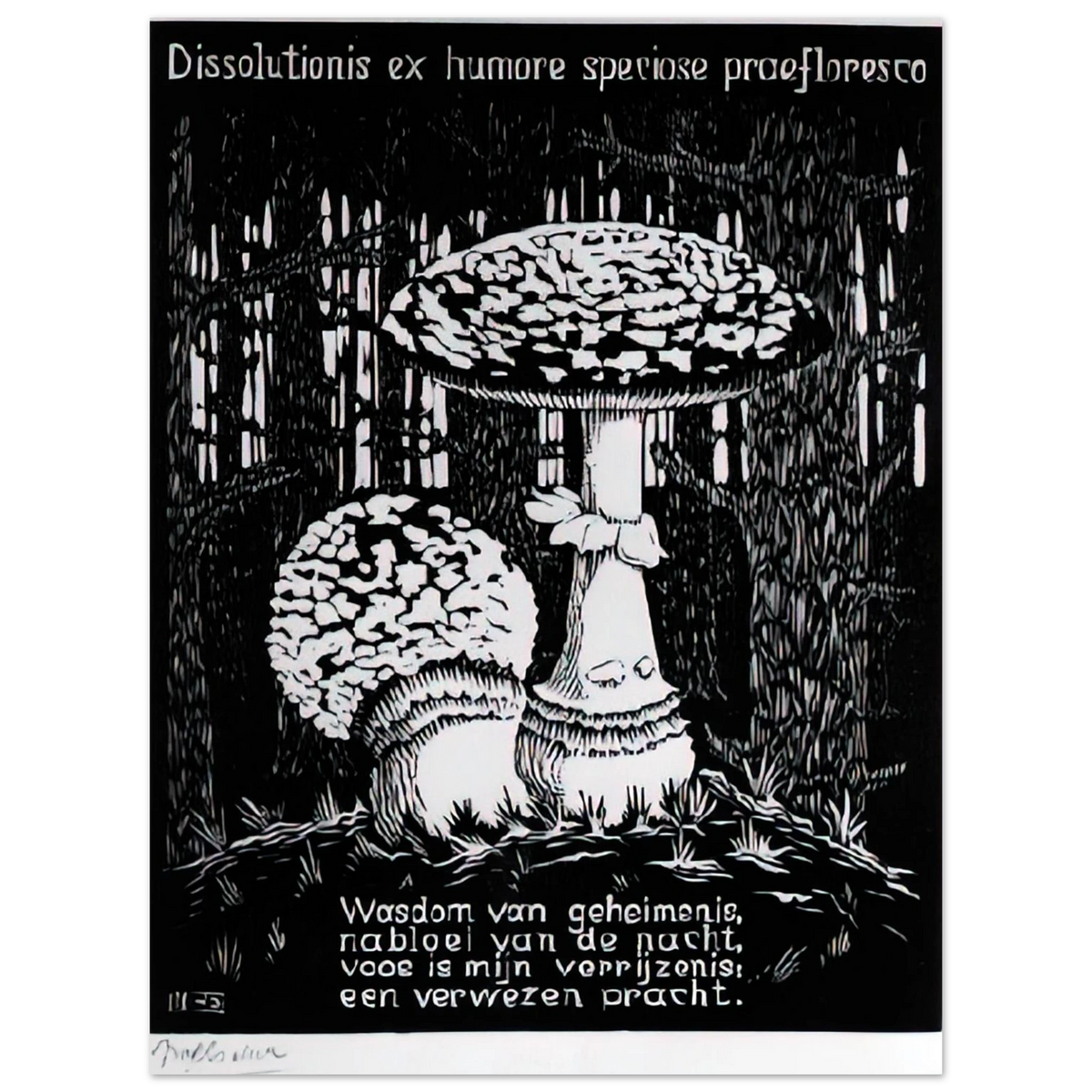 Emblemata Toadstool by M.C. Escher – art poster